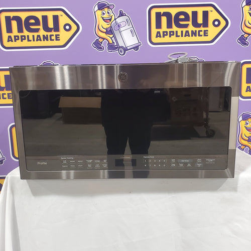 GE Profile™ 2.1 Cu. Ft. Over-the-Range Sensor Microwave Oven 5SD284 - PVM9005BLTS - Scratch & Dent (Minor)