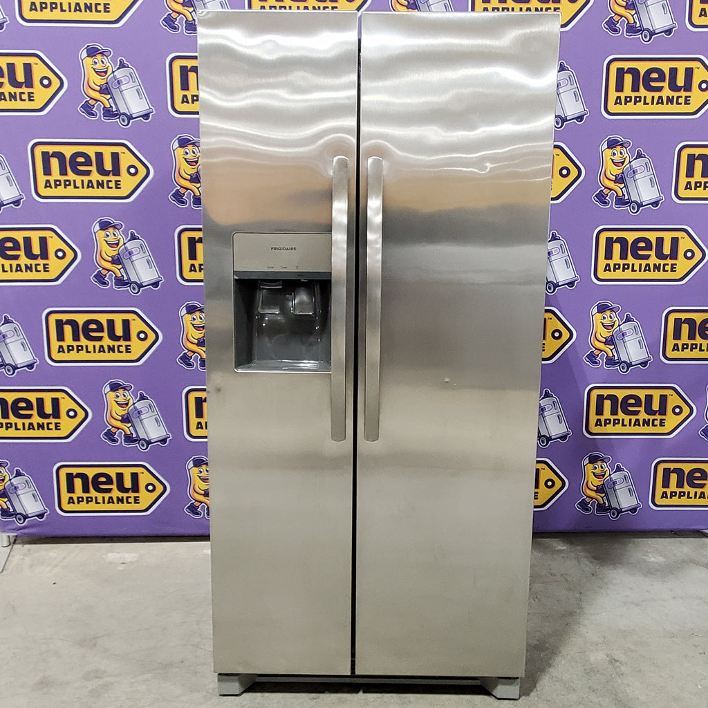 Pictures of Frigidaire 33" Wide 22.3 cu. ft. ENERGY STAR Side by Side Refrigerator Stainless Steel with Exterior Water and Ice Dispenser 20SD104 - FRSS2323AS - Scratch & Dent (Minor) - Neu Appliance Outlet - Discount Appliance Outlet in Austin, Tx