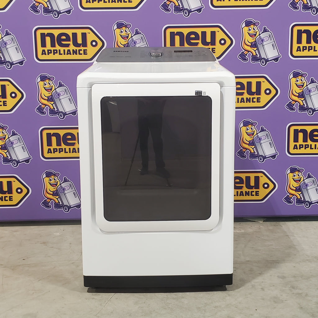 Pictures of 5.2 cu. ft. Samsung Large Capacity Smart Top Load Washer with Super Speed Wash in White (New in Box) and 7.4-cu ft Electric Dryer White - Scratch & Dent - Minor - Neu Appliance Outlet - Discount Appliance Outlet in Austin, Tx