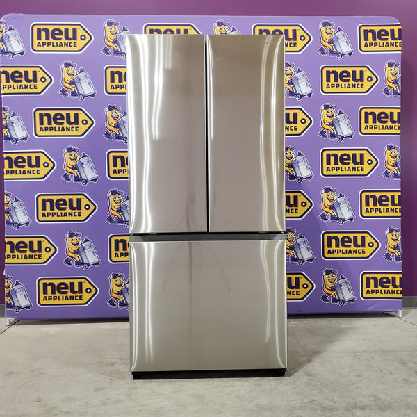 33 in. Wide Fingerprint Resistant Stainless Steel ENERGY STAR Smart Samsung  17.5 cu. ft. 3 Door French Door Refrigerator with Internal Ice Maker RF18A5101SR - Open Box