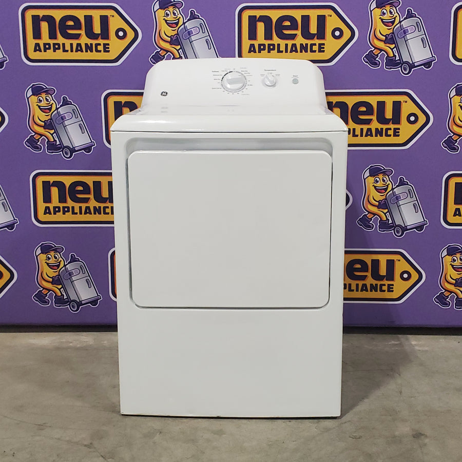 GE 6.2 cu. ft. Capacity Electric Dryer with Up To 120 ft. Venting and Shallow Depth GTX22EASKWW - Certified Refurbished