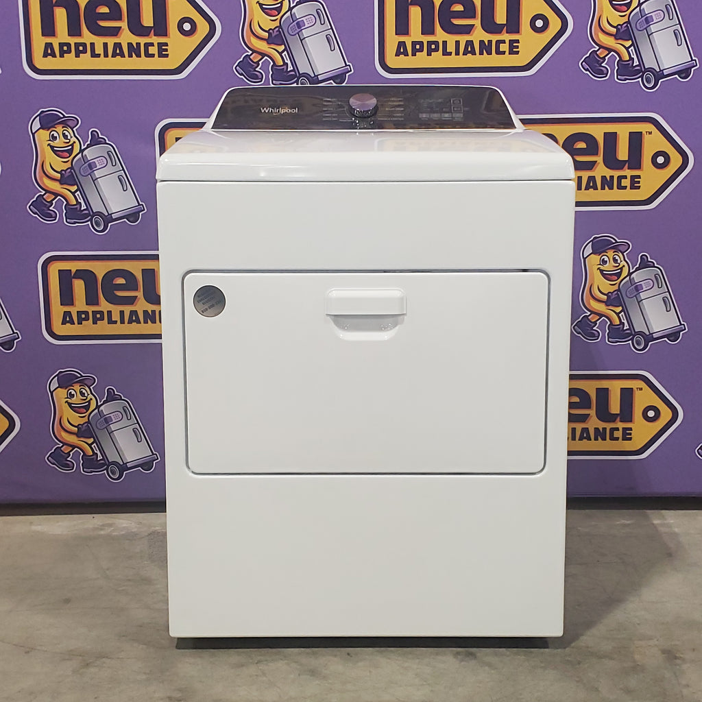 Whirlpool 5.2–5.3 Cu. Ft. Top Load Washer in White with Removable Agitator WTW6157PW - Open Box and Whirlpool 7.0 cu. ft. Electric Dryer with Hamper Door 16062 - WED5010LW - Open Box