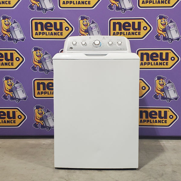 Neu Select Silver GE High Capacity 4.2 cu. ft. Agitator Top Load HE Washing Machine With Extra Water Cycle / Option - Certified Refurbished