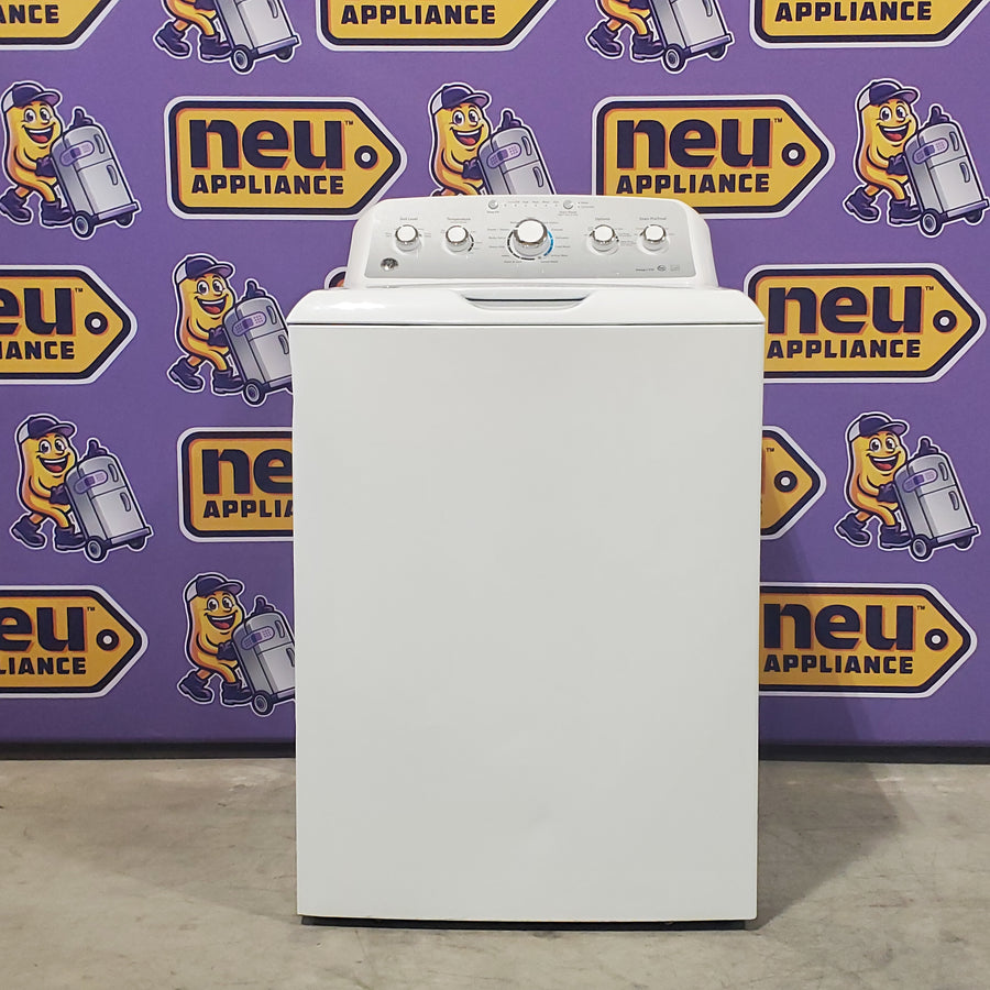Neu Select Silver GE High Capacity 4.2 cu. ft. Agitator Top Load HE Washing Machine With Extra Water Cycle / Option - Certified Refurbished