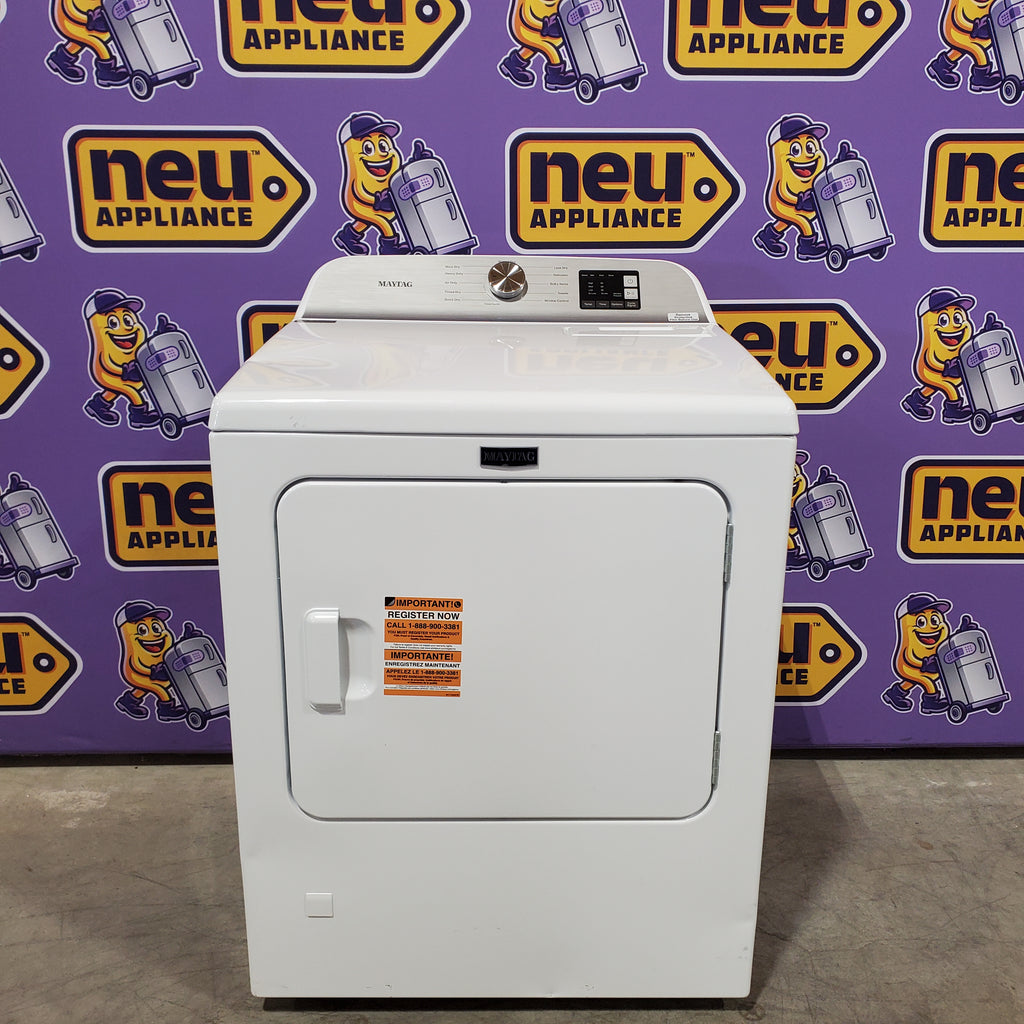Pictures of Maytag Top Load 4.8 cu ft Washer with Deep Fill and Slow-Close Glass Lid MVW6200KW - Scratch & Dent (Moderate) and Maytag 7.0 cu. ft Top Load Gas Dryer with Moisture Sensing 16199 - MGD6200KW - Scratch and Dent (Moderate) - Neu Appliance Outlet - Discount Appliance Outlet in Austin, Tx