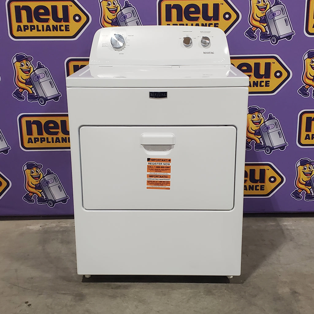 Pictures of Maytag Top Load 3.8 cu. ft. Washer with Deep Fill and Quick Wash Cycle MVW4005SW - Open Box and Maytag Top Load Electric Wrinkle Prevent 7.0 cu. ft. Dryer with Auto Dry 16128 - MED4005SW - Open Box - Neu Appliance Outlet - Discount Appliance Outlet in Austin, Tx