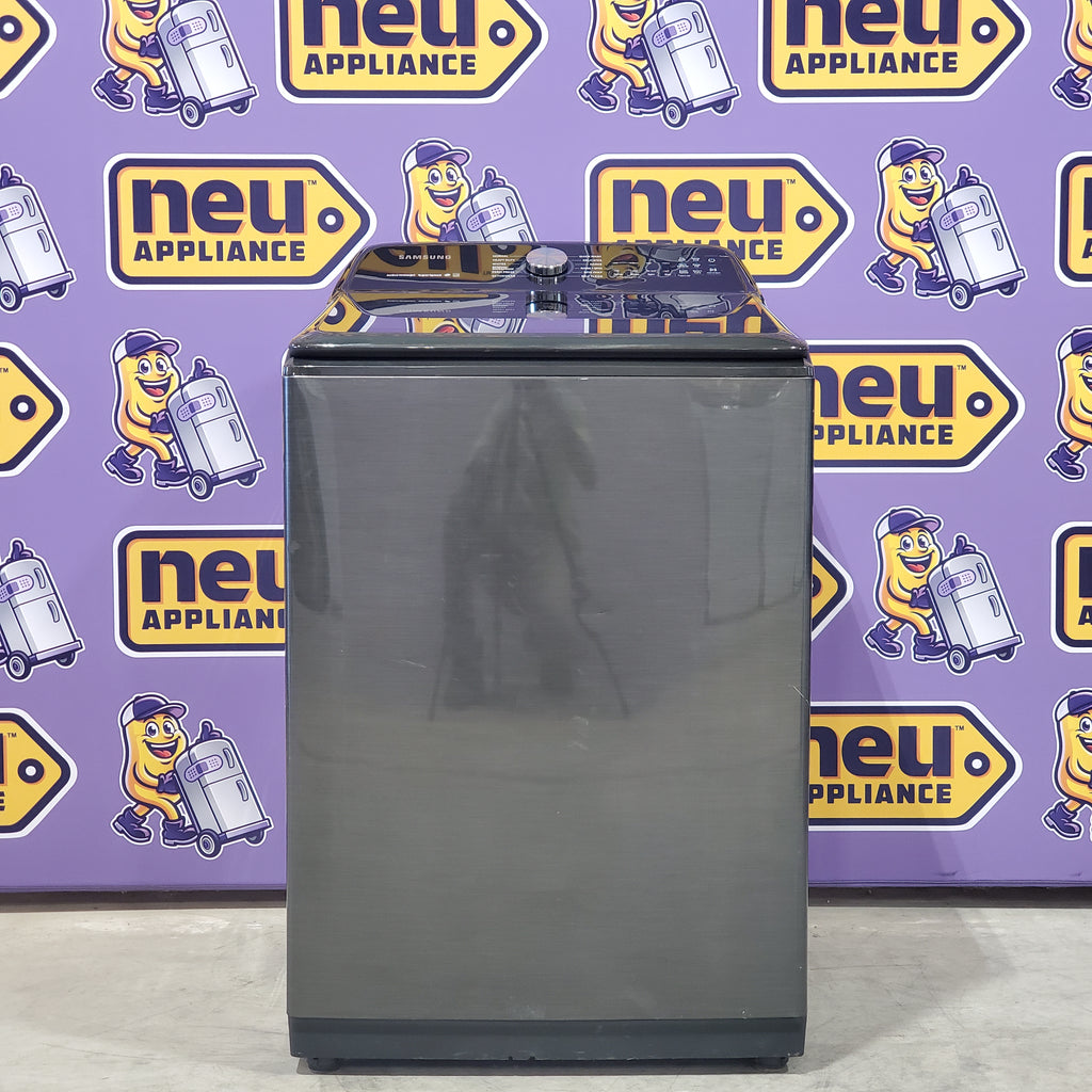 Pictures of Samsung 5.0 cu. ft. Energy Star Top Load Washer with Active Water Jet in Black Stainless Steel WA50R5400AV - Scratch & Dent (Minor) - Neu Appliance Outlet - Discount Appliance Outlet in Austin, Tx