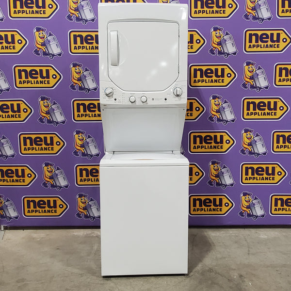 GE Unitized Spacemaker® 2.3 cu. ft. Capacity Washer with Stainless Steel Basket and 4.4 cu. ft. Capacity Electric Dryer GE9936 - GUD24ESSMWW - New in Box