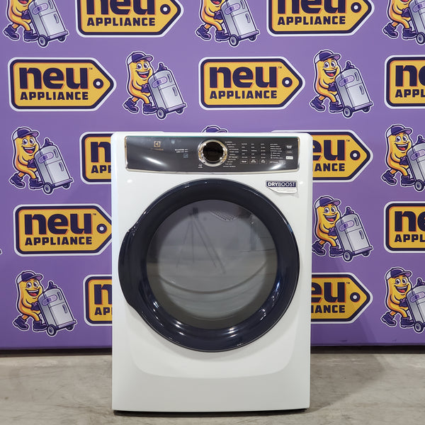 Electrolux 8.0 Cu. Ft. Front Load Perfect Steam™ Electric Dryer with Balanced Dry™ and Instant Refresh ELFE7626BW - Scratch & Dent (Minor)