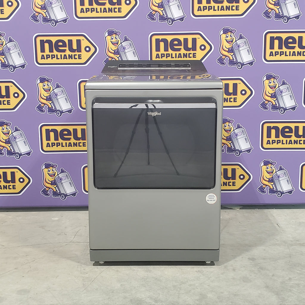 Pictures of Whirlpool Chrome Shadow Top Load 5.2 Cu. Ft. Washer with Removable Agitator WTW8127LC and Whirlpool Chrome Shadow Electric 7.4 Cu. Ft. Dryer with Moisture Sensor WED8127LC - Scratch and Dent Minor - Neu Appliance Outlet - Discount Appliance Outlet in Austin, Tx