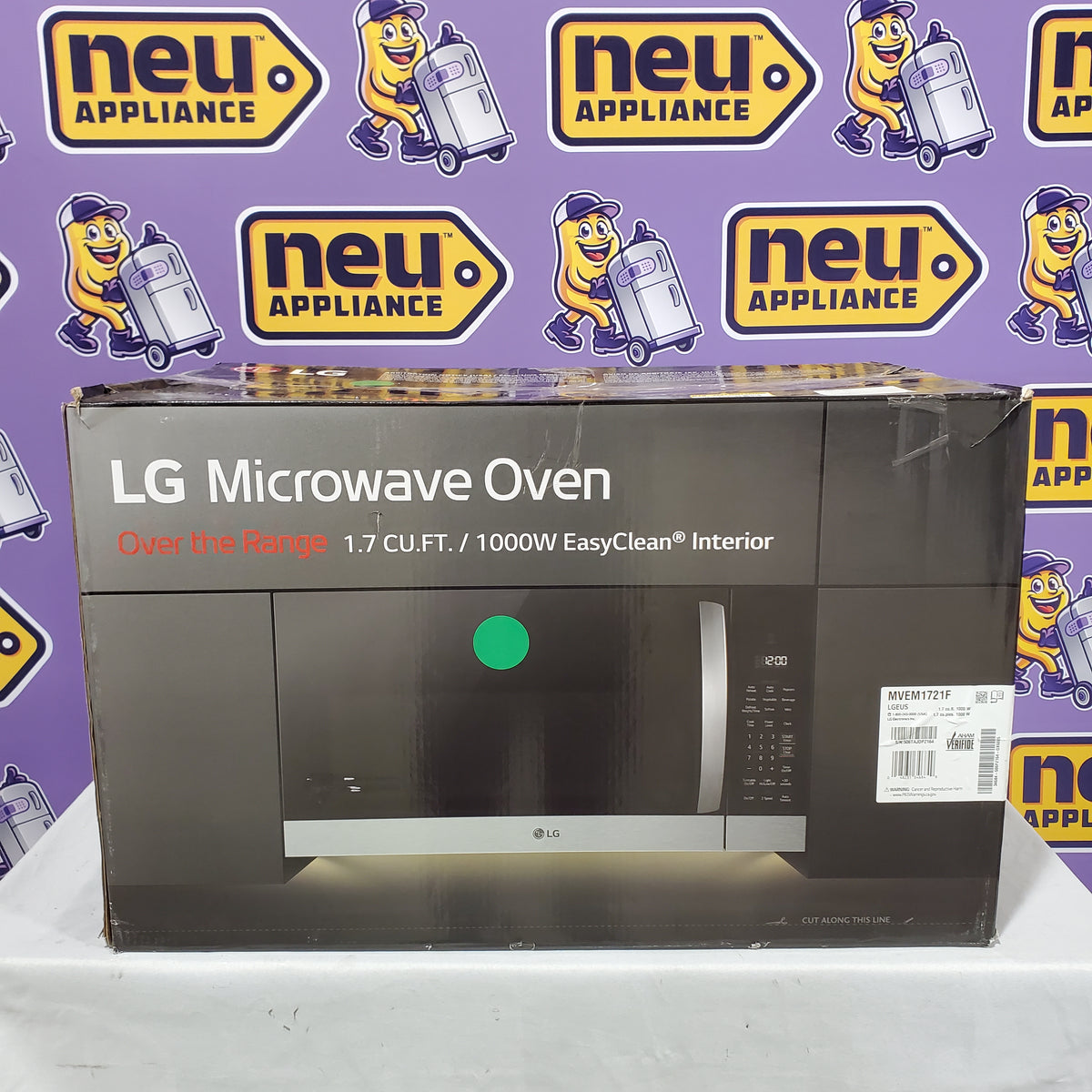 LG 1.7-cu ft Over-the-Range Microwave with Sensor Cooking in PrintProof Stainless Steel MVEM1721F - New in Box