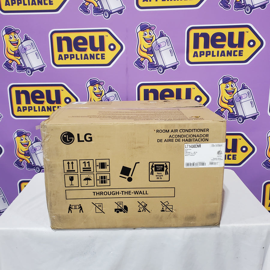 LG 14,000 BTU 230V Through-the-Wall Air Conditioner Unit Cools 700 Sq. Ft. with Dehumidifier in White LT1430CNR - Open Box