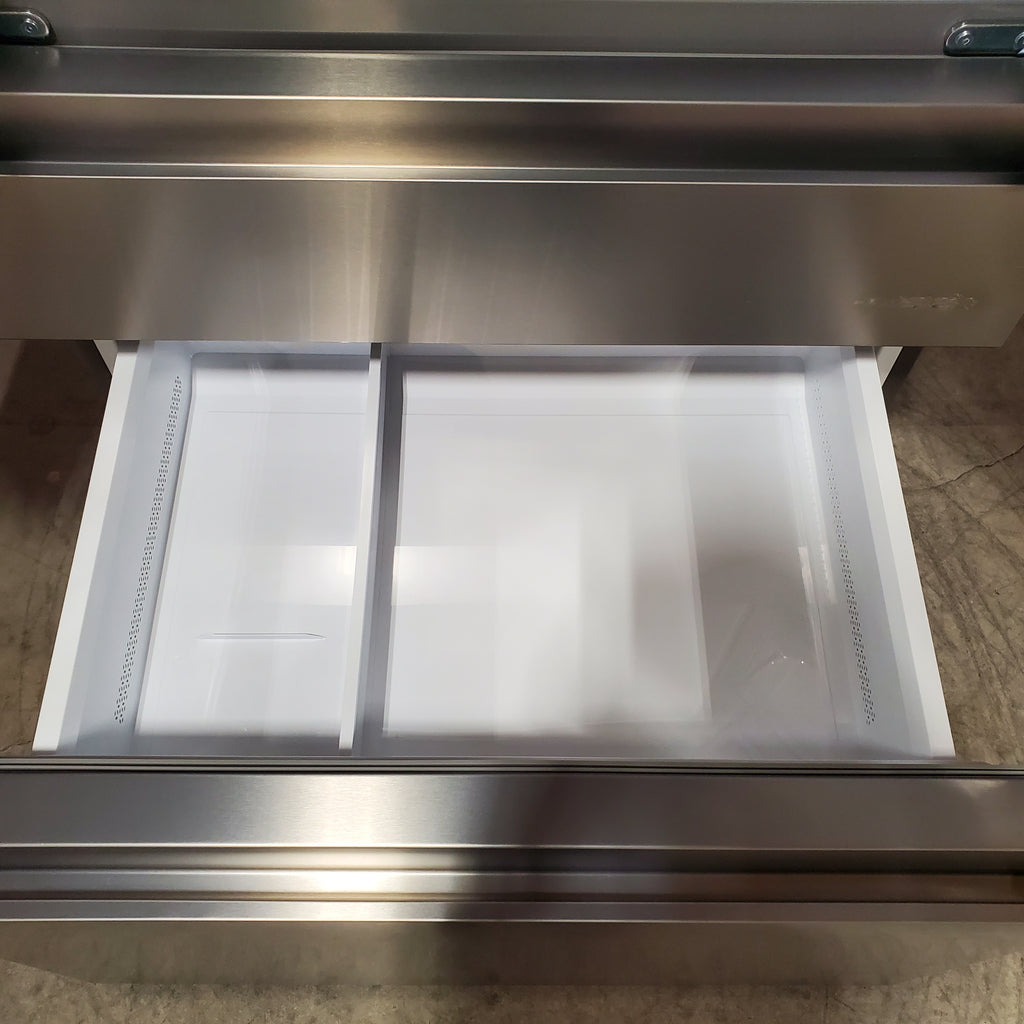 Hisense PureFlat 25.6-cu ft 4-Door Smart French Door ENERGY STAR Refrigerator in Stainless Steel with Ice Maker, Water and Ice Dispenser 24SD52 - HRM260N6TSE - Scratch & Dent (Moderate)