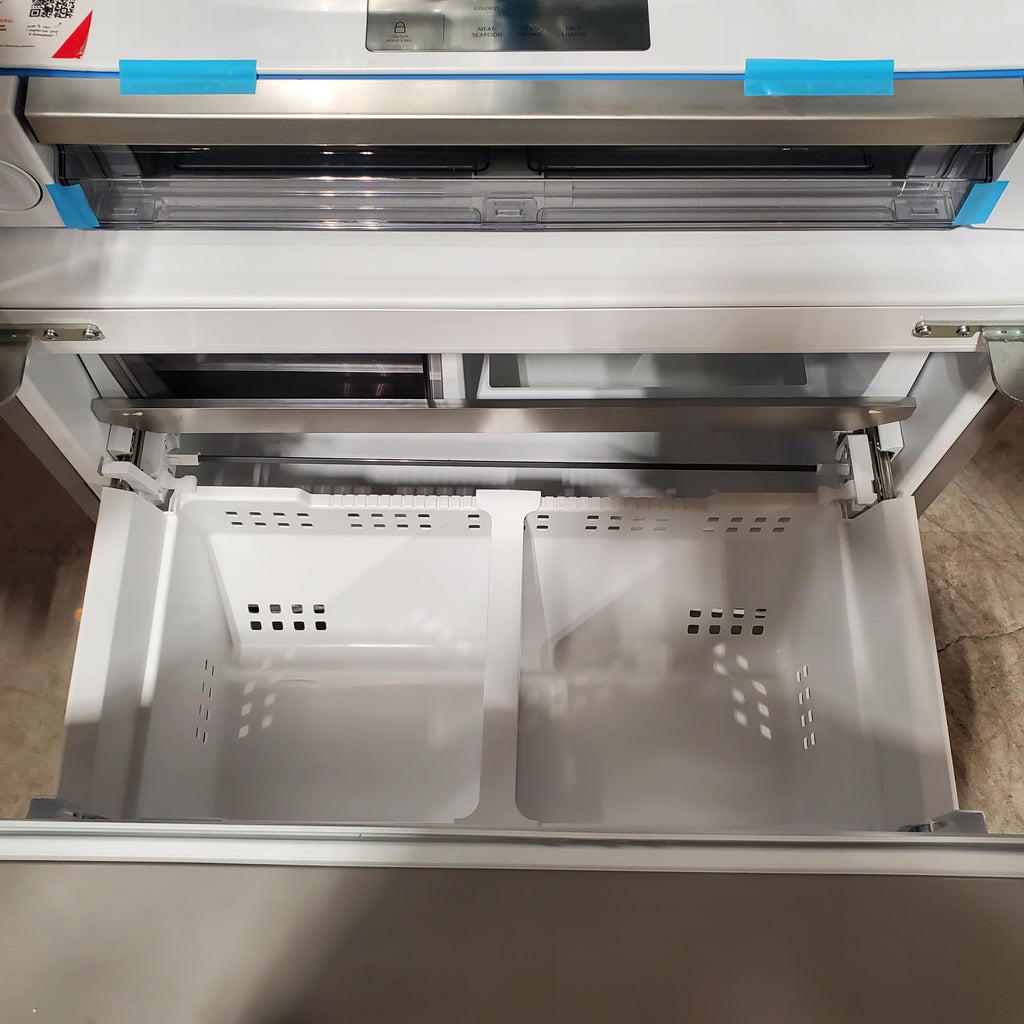 Pictures of Frigidaire Counter-Depth Professional ENERGY STAR 22.6 Cu. Ft. French Door with CrispSeal® Plus Crispers with Auto Humidity 4SD447 - PRFC2383AF - Scratch & Dent (Moderate) - Neu Appliance Outlet - Discount Appliance Outlet in Austin, Tx