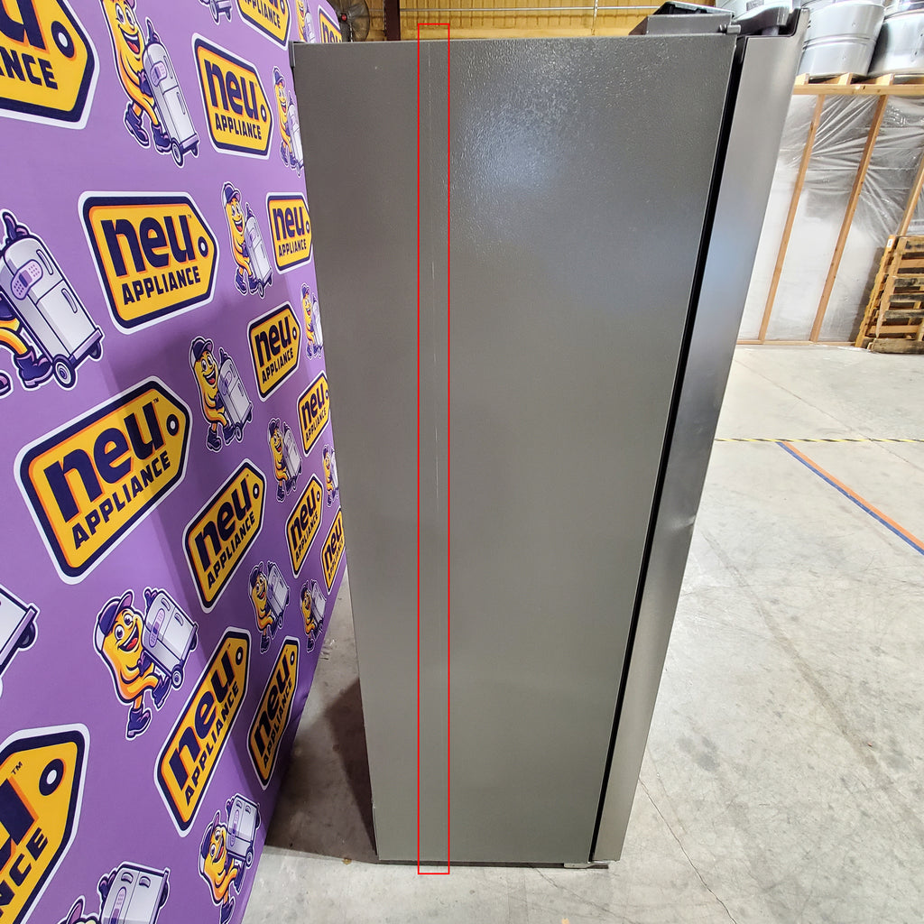 Hamilton Beach 15.6-cu ft Counter-Depth 32-in Wide Side-by-Side Refrigerator in Stainless Steel 25SD038 - HZ8551 - Scratch & Dent (Moderate)