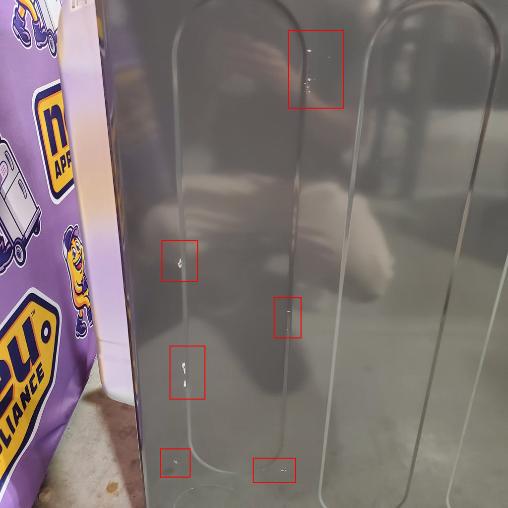 LG 7.3 cu. ft. Ultra Large High Efficiency Electric Dryer in Monochrome Grey 24SD13 - DLE6100M - Scratch & Dent (Minor)