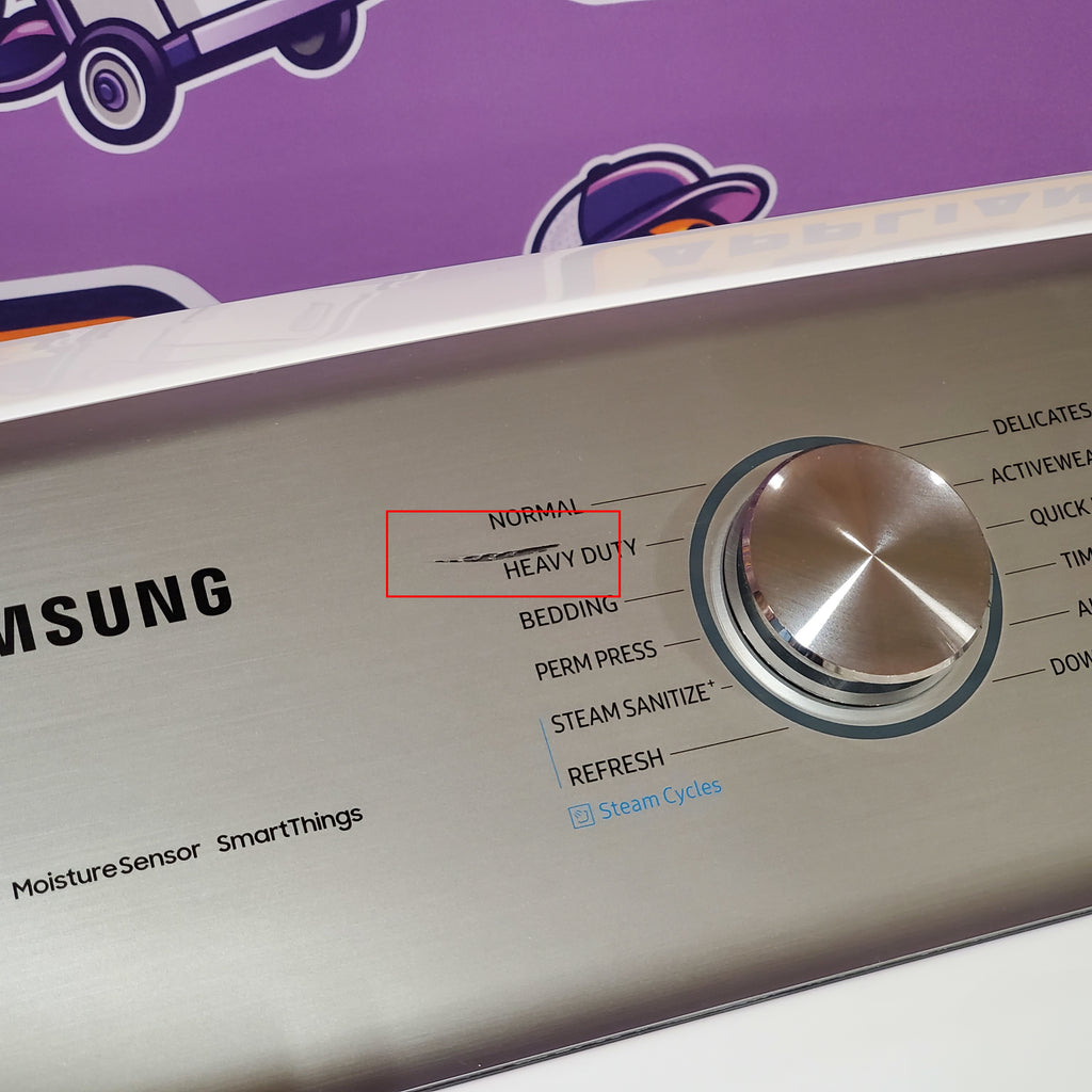 Samsung 5.0 cu. ft. Top Load Washing Machine with Active Water Jet 1CR04027 - WA50R5200AW - Certified Refurbished and Samsung White Smart Electric 7.4 Cu. Ft. Dryer with Sensor Dry and Steam Sanitize+ 16080 - DVE52A5500W - Scratch & Dent (Moderate)