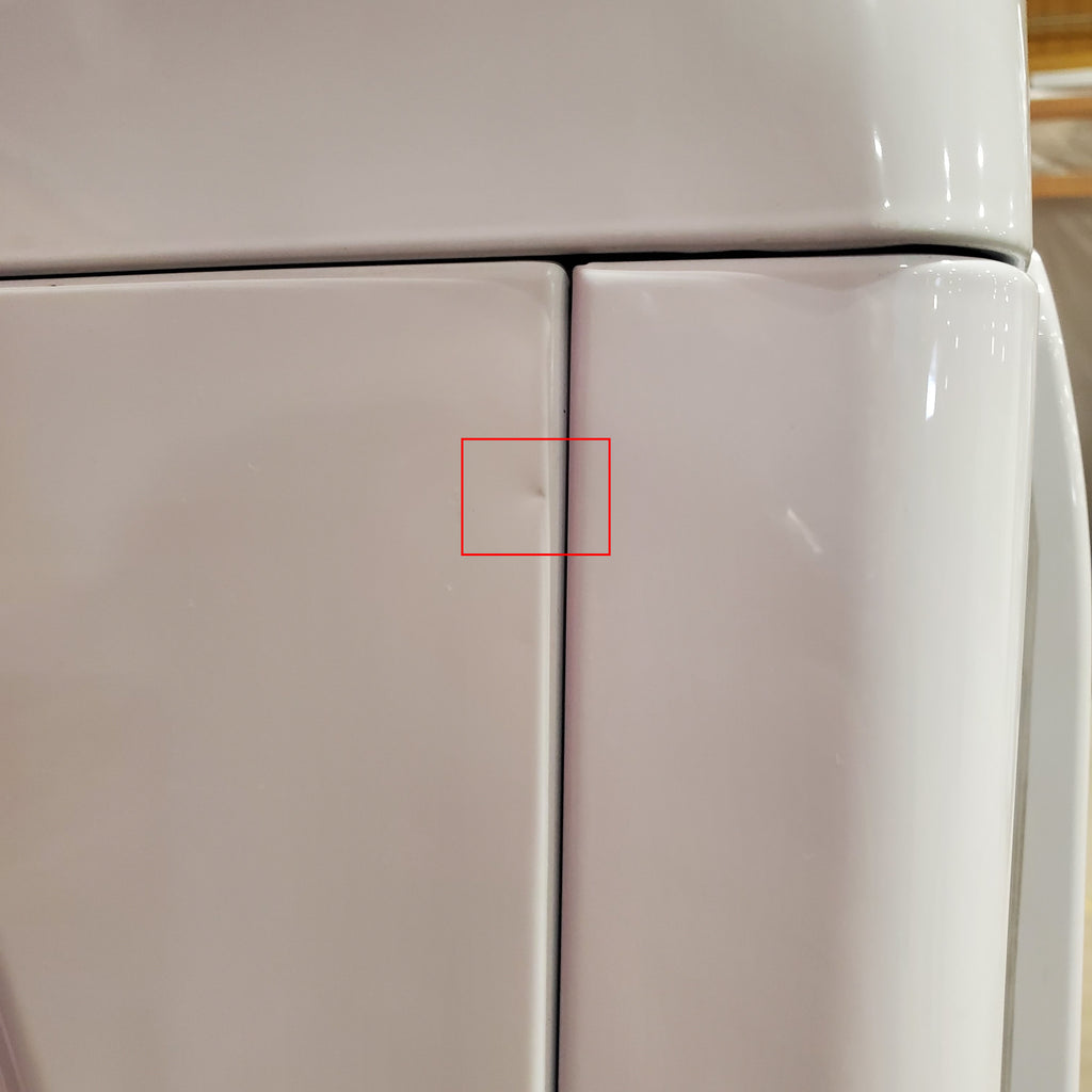 Samsung White Smart Electric 7.4 Cu. Ft. Dryer with Sensor Dry and Steam Sanitize+ 24SD10 - DVE52A5500W - Scratch & Dent (Minor)