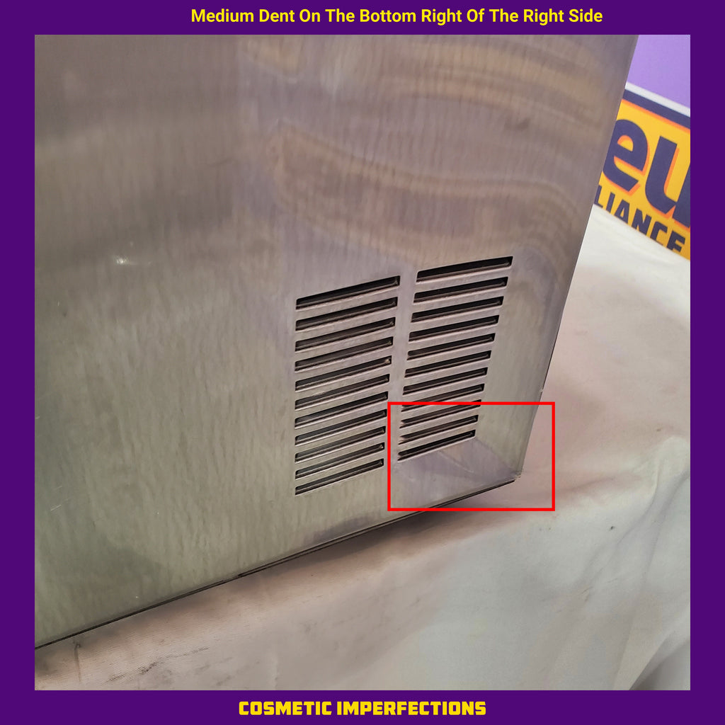 Hooure 15.65 in. Stainless Steel 80 lb. /24 H Freestanding Countertop Ice Maker Full Size Ice Cubes with 20 lbs. Ice Storage 25SD122 - JRKL25 - Scratch & Dent (Minor)