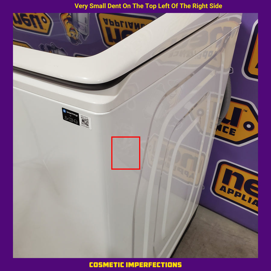 Samsung Smart Top Load 5.5 Cu. Ft. with Auto Dispense Washer WA55CG7500AE - Scratch & Dent (Moderate)  and  Samsung 7.4 cu. ft. Vented Smart Gas Dryer in Ivory with Steam Sanitize+ 16181 - DVG55CG7500E - Scratch & Dent (Moderate)