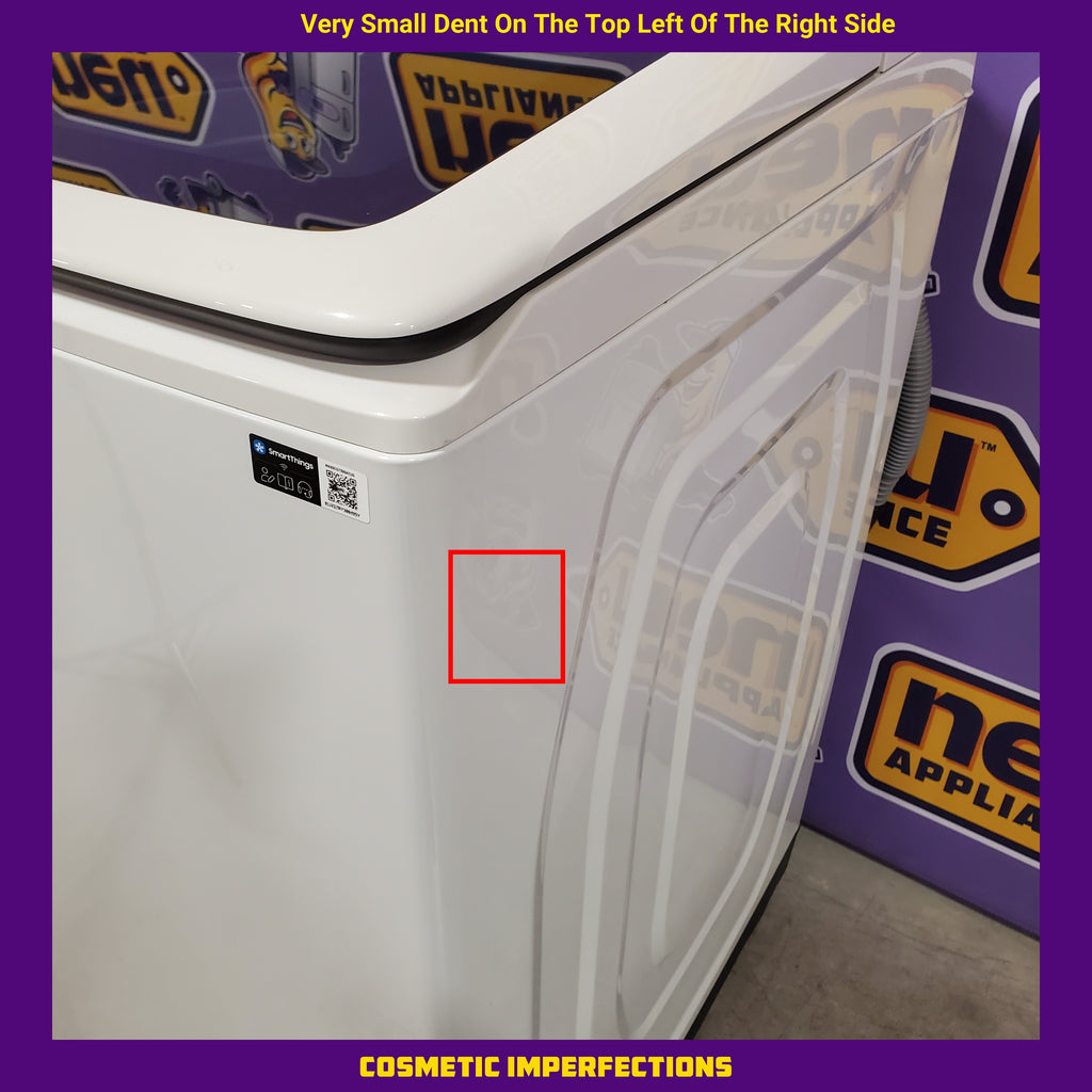 Samsung Smart Top Load 5.5 Cu. Ft. with Auto Dispense Washer WA55CG7500AE - Scratch & Dent (Moderate)  and  Samsung 7.4 cu. ft. Vented Smart Gas Dryer in Ivory with Steam Sanitize+ 16181 - DVG55CG7500E - Scratch & Dent (Moderate)