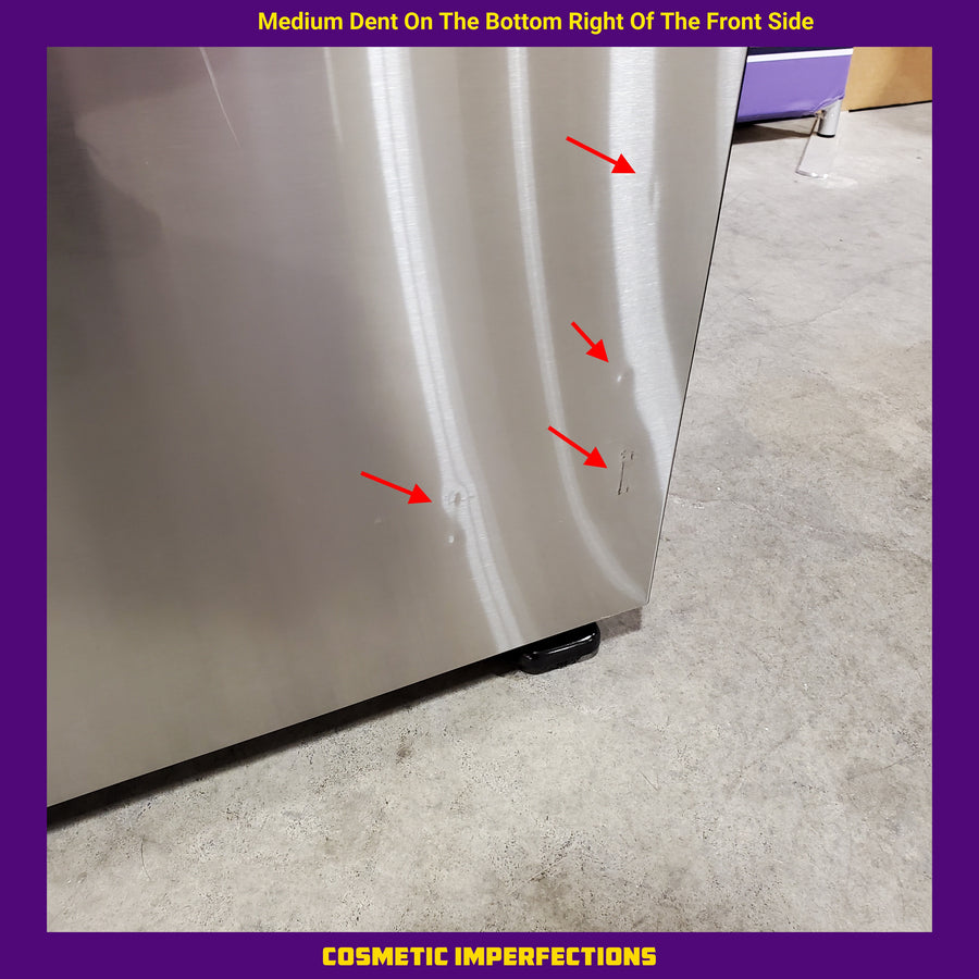 Samsung Bespoke Stainless Steel 3 Door French Door 30 Cu. Ft. Refrigerator with EZ Open Handle and Dual Ice Makers 22134SD242 - RF30BB6200QL - Scratch and Dent (Moderate)