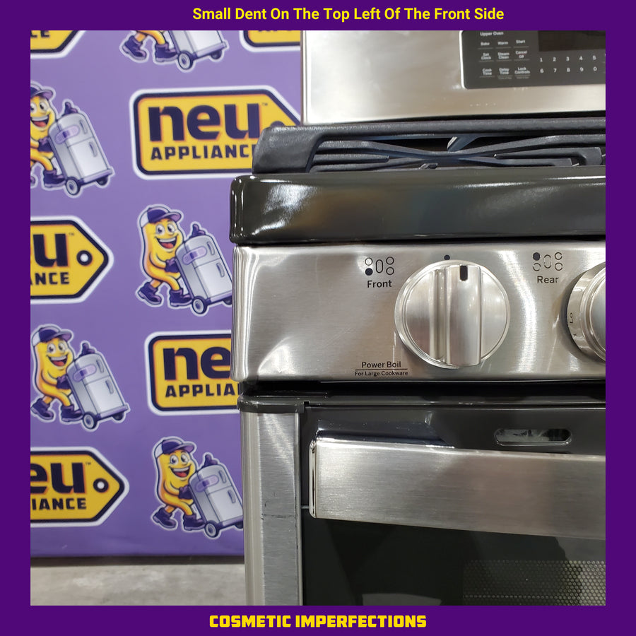GE Free-Standing Gas Double Oven Convection Range 5SD88 - JGBS86SPSS - Scratch & Dent (Minor)