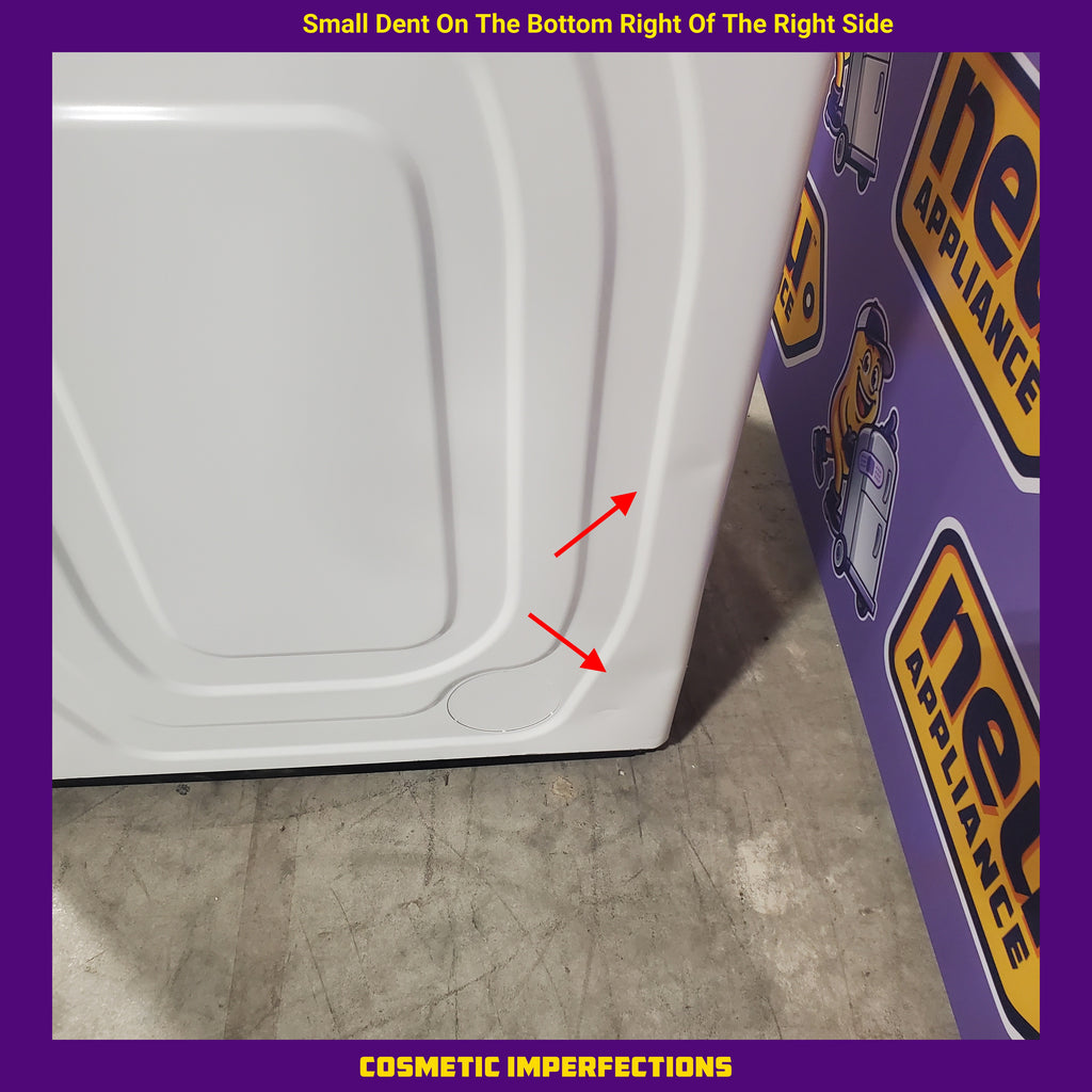 Pictures of Samsung White Electric 7.4 Cu. Ft. Dryer with Sensor Dry and Reversible Door DVE50R5200W - Scratch and Dent (Minor) - Neu Appliance Outlet - Discount Appliance Outlet in Austin, Tx