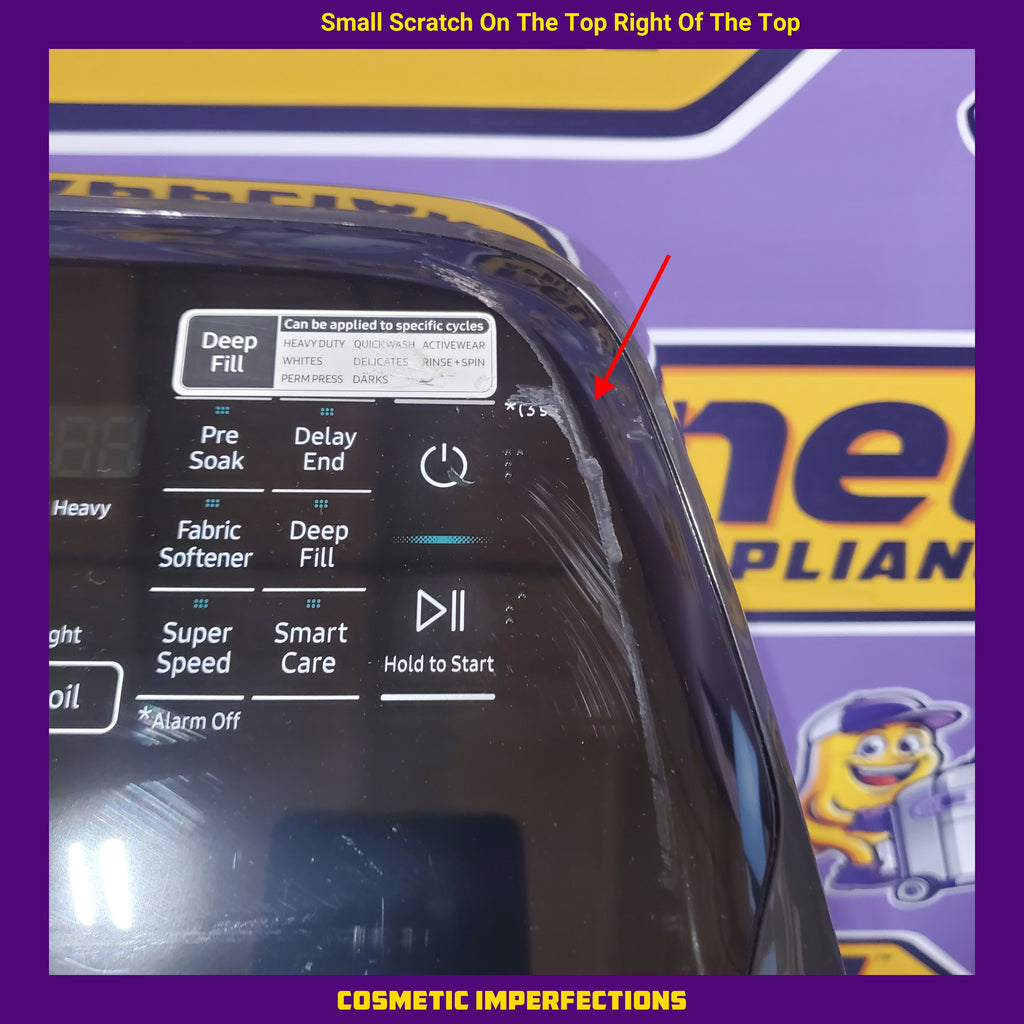 Pictures of Samsung 5.0 cu. ft. Energy Star Top Load Washer with Active Water Jet in Black Stainless Steel 1CR04035 - WA50R5400AV - Certified Refurbished - Neu Appliance Outlet - Discount Appliance Outlet in Austin, Tx