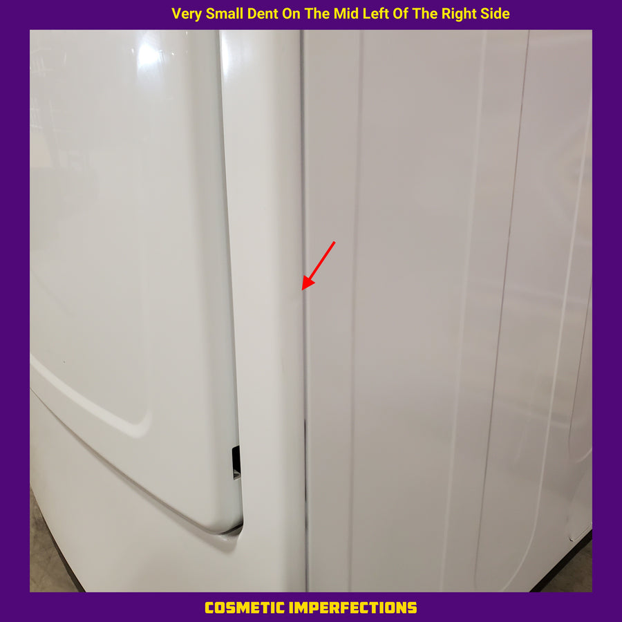 LG 7.3 Cu. Ft. Electric Rear Control Ultra Large Capacity Dryer in White with Sensor Dry 251313SD1066 - DLE6100W - Scratch & Dent (Moderate)