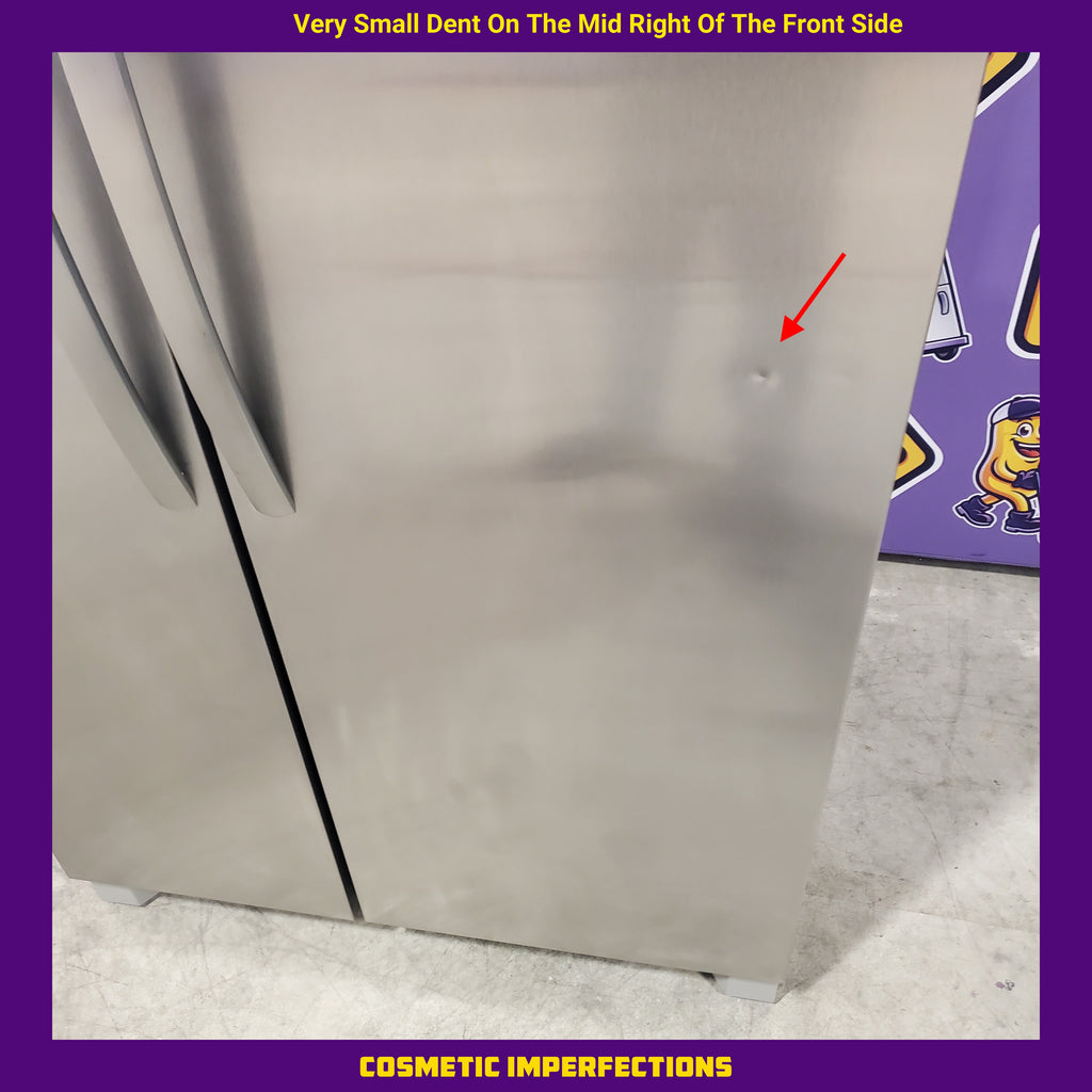Pictures of Frigidaire 25.6 cu. ft. ENERGY STAR Side by Side Refrigerator with Exterior Water and Ice Dispenser in Stainless Steel FRSS2623AS - Scratch & Dent (Minor) - Neu Appliance Outlet - Discount Appliance Outlet in Austin, Tx