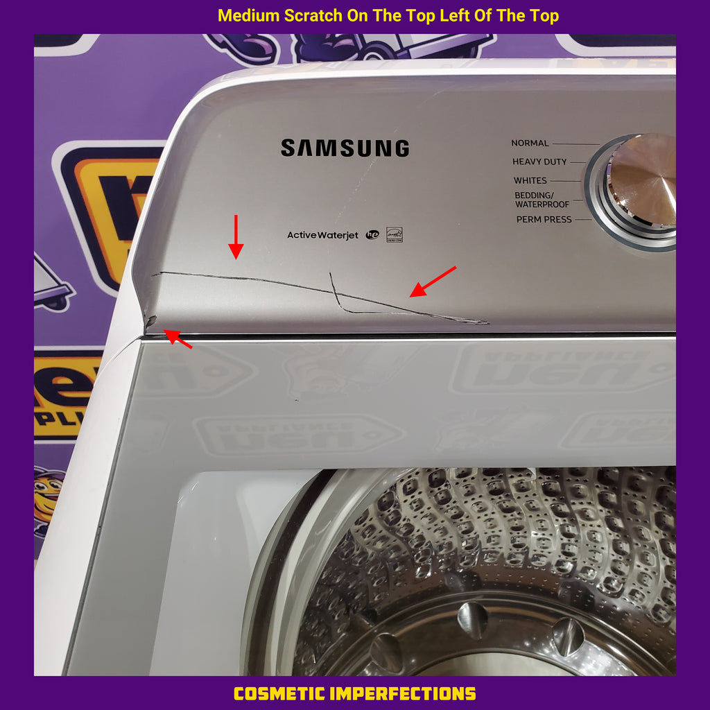 Pictures of Samsung ENERGY STAR 5.0 cu. ft. Top Load Washing Machine with Active Water Jet 1CR04048 - WA50R5200AW - Certified Refurbished - Neu Appliance Outlet - Discount Appliance Outlet in Austin, Tx