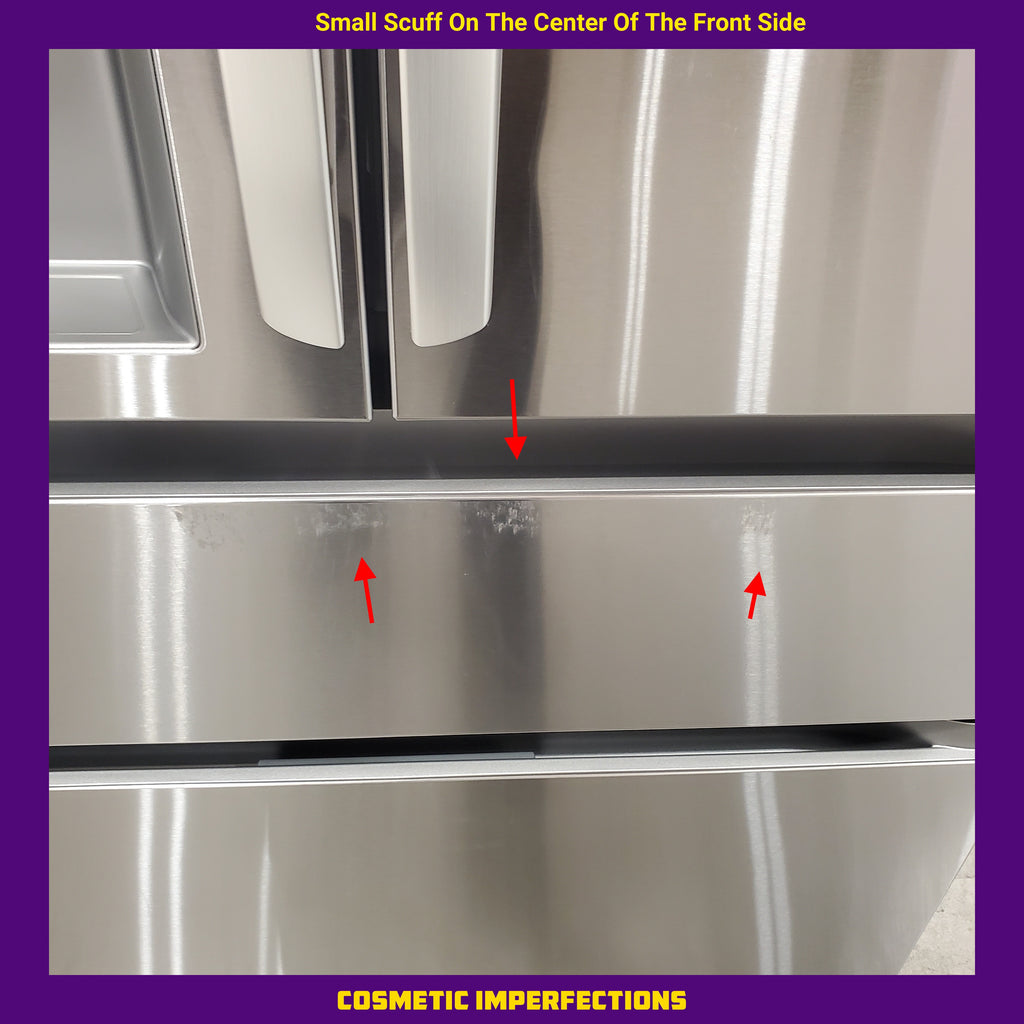 LG 29 cu. ft. Smart Standard-Depth MAX™ 4-Door French Door Refrigerator with Full-Convert Drawer™ in Print Proof Stainless Steel 3SD663 - LF29H8330S - Scratch & Dent (Moderate)