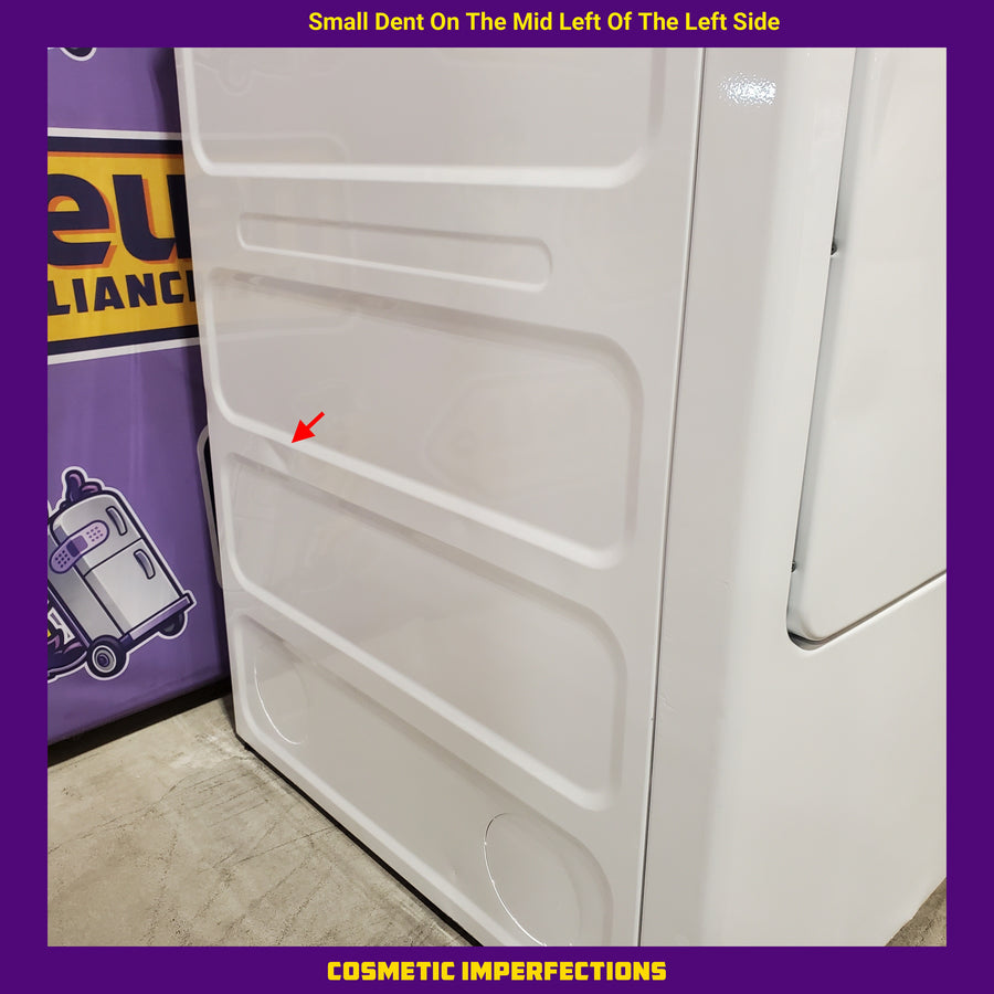 GE White Top Load 4.0 Cu. Ft. Capacity Washer with Stainless Steel Wash Basket GTW325ASWWW - New in Box and GE White Electric 7.2 Cu. Ft. Dryer with Aluminized Alloy Drum 16207 - GTD42EASJWW - Certified Refurbished