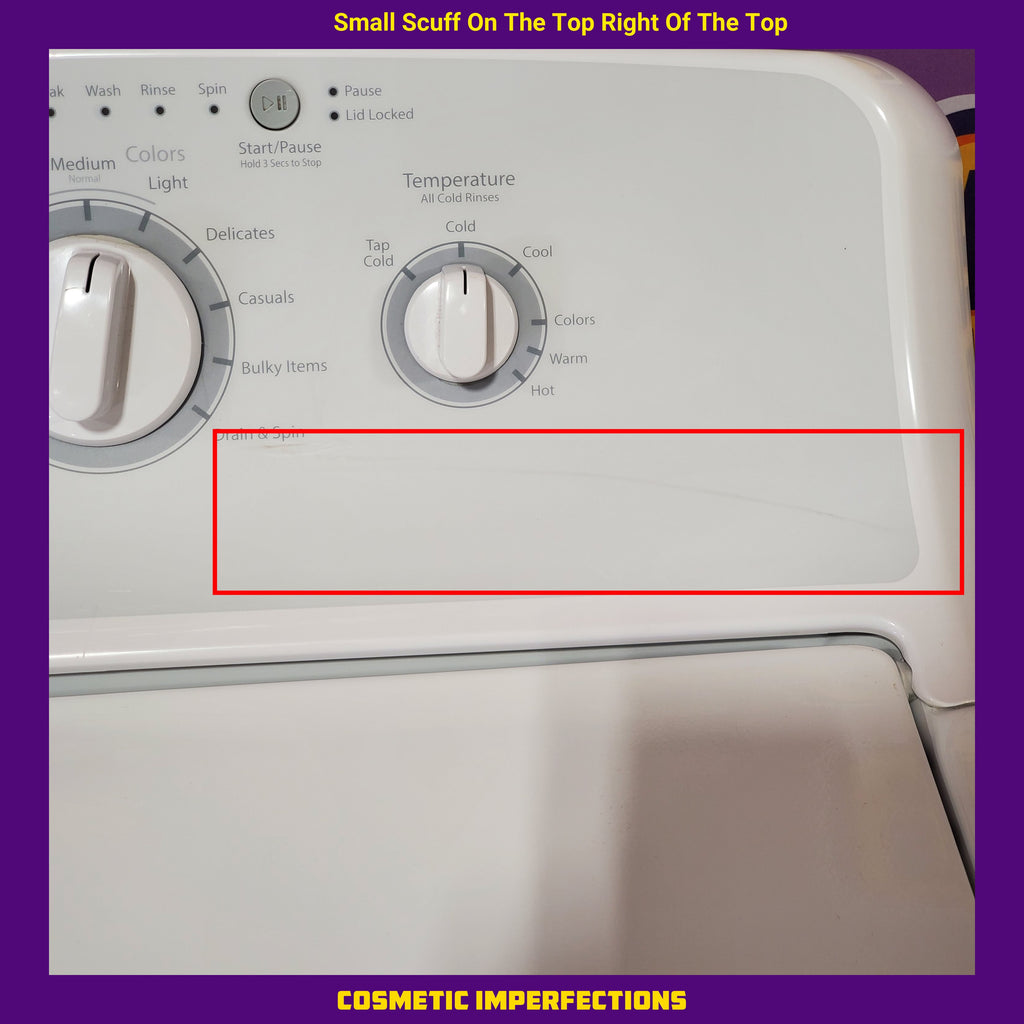 Hotpoint Top Load 3.8 Cu. Ft. Washer with Stainless Steel Basket and Heavy Duty Agitator HTW240ASKWS and Hotpoint Electric Vented 6.2 Cu. Ft. Dryer with Aluminized Alloy Drum HTX24EASKWS - Certified Refurbished