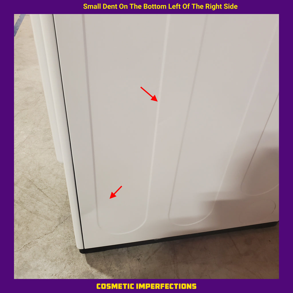 LG White Top Load 4.5 Cu. Ft. Washer with NeveRust Drum and TurboDrum Technology WT7000CW - Certified Refurbished and LG 7.3 Cu. Ft. Electric Rear Control Ultra Large Capacity Dryer in White with Sensor Dry 16037 - DLE6100W - Certified Refurbished