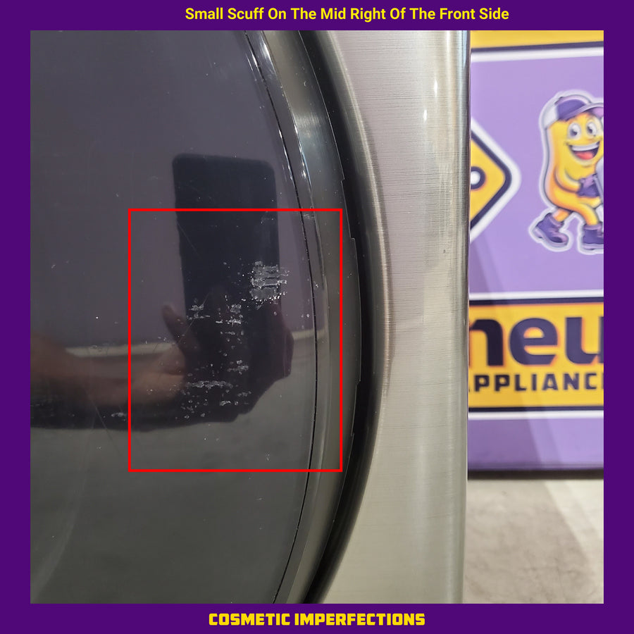 Samsung 7.5 cu. ft. Front Load Propane Converted Gas Dryer with Steam in Platinum DVG45B6300P - Scratch & Dent (Moderate)