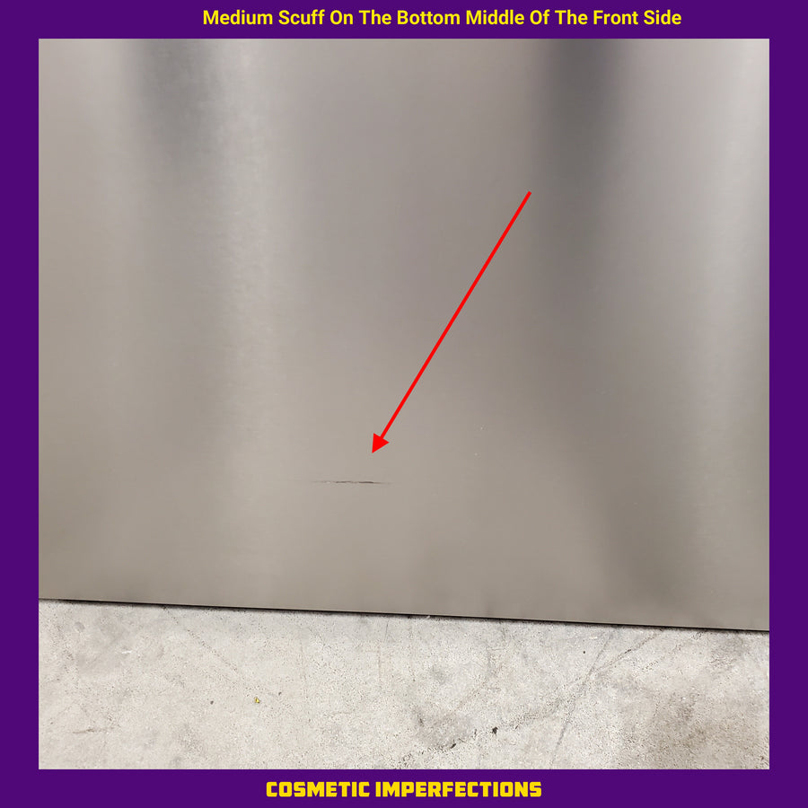 Hisense Counter Depth Fingerprint Stainless Steel Bottom Freezer 17.2 Cu. Ft. Refrigerator with LED Lighting and Super Cool and Super Freeze HRB171N6ASE - Scratch and Dent (Minor)