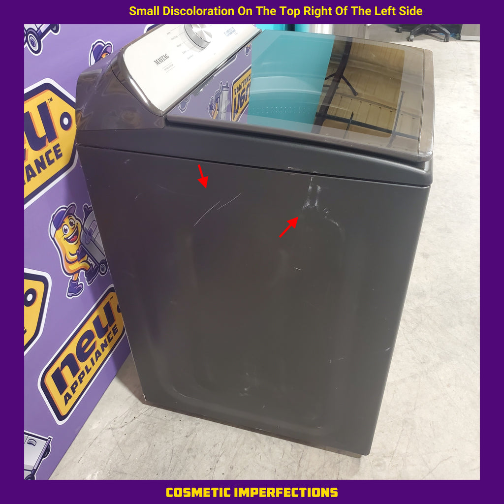 Pictures of Maytag Volcano Black Top Load 4.7 Cu. Ft. Pet Pro Washer with Built-In Faucet MVW6500MBK - Certified Refurbished - Neu Appliance Outlet - Discount Appliance Outlet in Austin, Tx