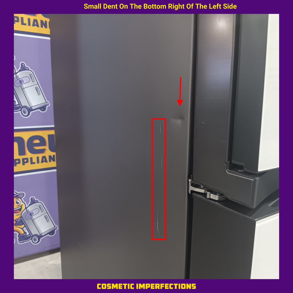 Samsung Bespoke White Glass 3 Door French Door 30 Cu. Ft. Refrigerator with Beverage Center 22131SD86 - RF30BB660012 - Scratch & Dent (Minor)