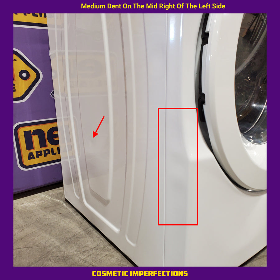 Whirlpool White Closet Depth Front Load 4.3 Cu. Ft. Washer with Intuitive Controls and Single Load Dispenser WFW560CHW - Scratch and Dent (Major)
