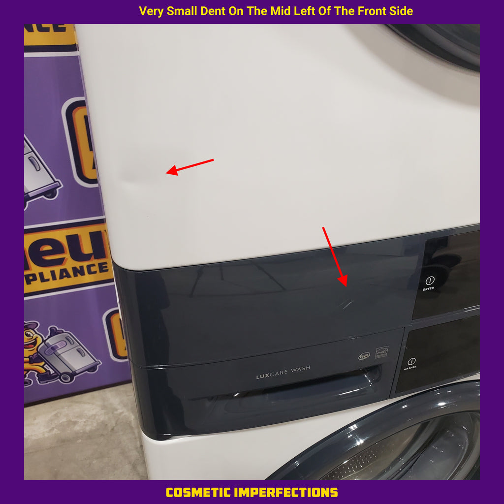 Pictures of Electrolux 300 Series Laundry Tower Single Unit Washer & Electric Dryer with LuxCare® Wash System in White ELTE7300AW - Scratch & Dent (Minor) - Neu Appliance Outlet - Discount Appliance Outlet in Austin, Tx