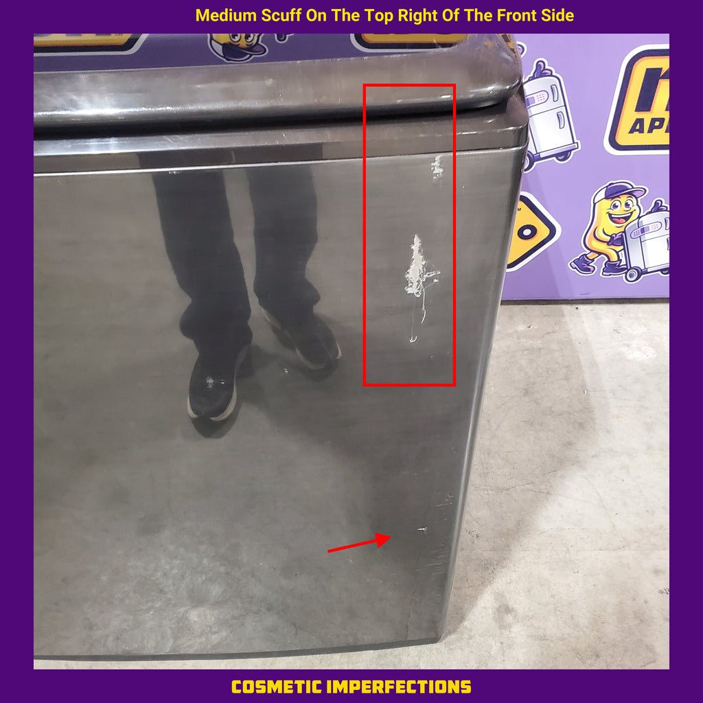 Samsung 5.0 cu. ft. Capacity Top Load Washer with Active WaterJet in Brushed Black WA50R5200AV - Certified Refurbished and Samsung Brushed Black 7.4 cu. ft. Smart Electric Dryer with Sensor Dry 16114 - DVE47CG3500V - New in Box