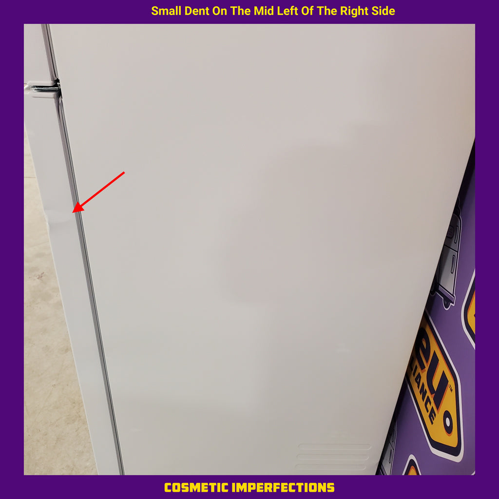 Pictures of Vissani 18 cu. ft. Top Freezer Refrigerator in White with Adjustable Temperature Controls 25SD040 - MDTF18WHR - Scratch & Dent (Moderate) - Neu Appliance Outlet - Discount Appliance Outlet in Austin, Tx