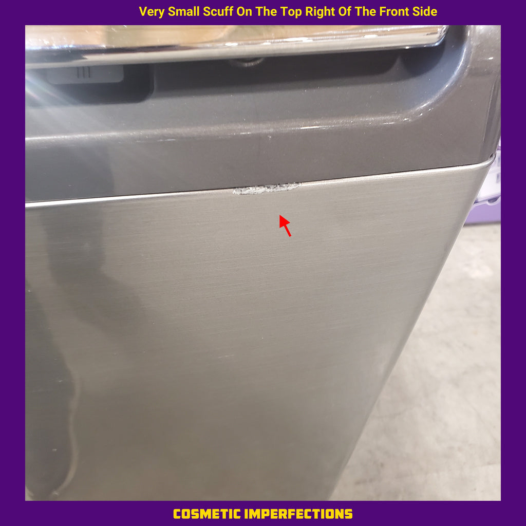 Samsung 4.5 cu. ft. Capacity Top Load Washer with Active WaterJet in Platinum WA45T3400AP - Certified Refurbished and Samsung 7.4 cu. ft. Smart Electric Dryer with Sensor Dry 16042 - DVE47CG3500V - Scratch & Dent (Minor)