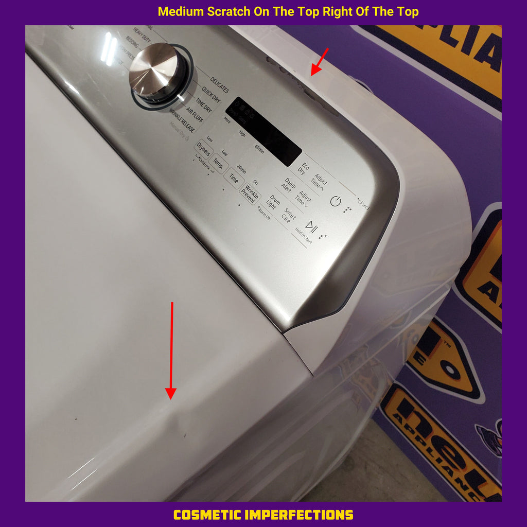 Samsung White Top Load 5.0 Cu. Ft. Washer with Active Water Jet 16096 - WA50R5200AW - Certified Refurbished and Samsung White Electric 7.4 Cu. Ft. Dryer with Sensor Dry 16085 - DVE50R5200W - Certified Refurbished