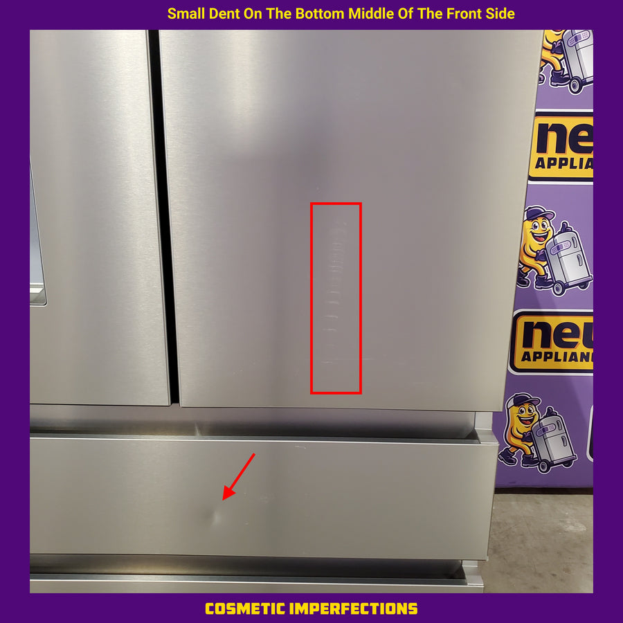 Hisense PureFlat 25.6-cu ft 4-Door Smart French Door ENERGY STAR Refrigerator in Stainless Steel with Ice Maker, Water and Ice Dispenser 22131SD103 - HRM260N6TSE - Scratch & Dent (Minor)