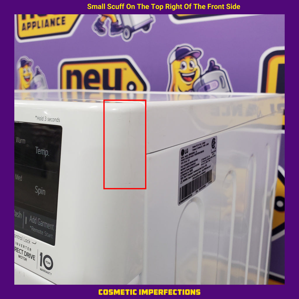 Pictures of LG 2.4 cu.ft. Compact Front Load Washer with Built-In Intelligence WM1455HWA - Scratch & Dent (Minor) and LG 4.2 cu.ft. Smart wi-fi Enabled Compact Front Load Dryer with Dual Inverter HeatPump™ Technology 16215 - DLHC1455W - Open Box - Neu Appliance Outlet - Discount Appliance Outlet in Austin, Tx