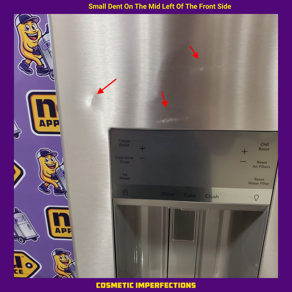 Pictures of Frigidaire 27.8-cu ft ENERGY STAR French Door Refrigerator with Dual Ice Maker in Fingerprint Resistant Stainless Steel 3SD1099 - GRFS2853AF - Scratch & Dent (Minor) - Neu Appliance Outlet - Discount Appliance Outlet in Austin, Tx