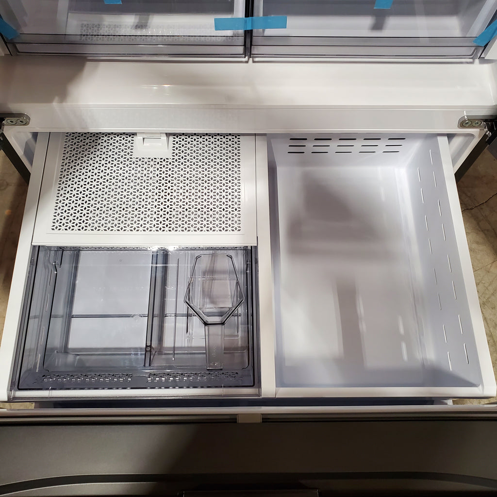 Pictures of Samsung Bespoke White Glass 3 Door French Door 30 Cu. Ft. Refrigerator with Beverage Center 3SD744 - RF30BB660012 - Scratch & Dent (Minor) - Neu Appliance Outlet - Discount Appliance Outlet in Austin, Tx